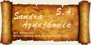 Sandra Azdejković vizit kartica